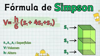 Fórmula de Simpson para calcular volúmenes de prismas pirámides conos cilindros y esferas [upl. by Aloysius]