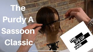 A Classic Sassoon Hair Cut The Halo Aka The Purdy Hair Cut [upl. by Niac]