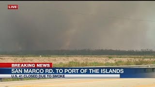 Picayune Strand brush fires cause poor air quality in Collier County [upl. by Nozicka768]