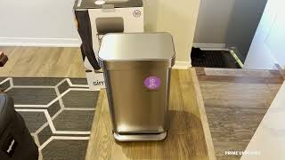 One EXPENSIVE Trash Can you can BUY   Simplehuman 45L Step Trash Can [upl. by Novart]