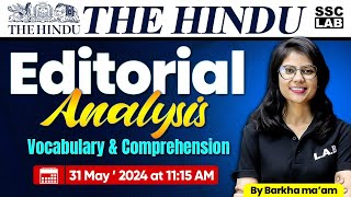 The Hindu Editorial Analysis  31 May 2024  Vocab amp Comprehension  The Hindu Vocab By Barkha Mam [upl. by Nert771]