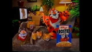 Advert  Kelloggs Frosties Free Eye Of The Tiger Toys  1995 [upl. by Auqenehs]