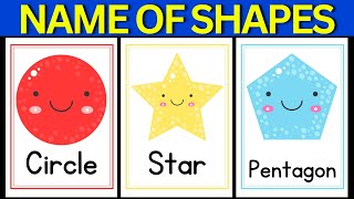 Name of Shapes Flashcards for Toddlers Learning Video  Shapes name animation flashcard for kids [upl. by Giah]