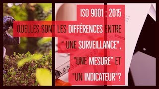 ISO 9001  2015  surveillance  mesure et indicateur [upl. by Doble]