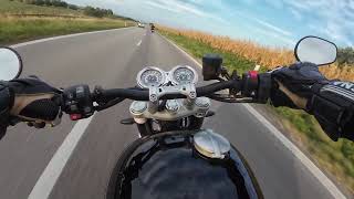 Triumph Speed Twin 1200 Onboard camera 4K [upl. by Alexandr]