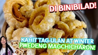 How to make Crunchy Pork Crackling CHICHARON on rainy days or Winter Time Swak for business [upl. by Erdnua]