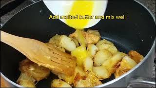 Lets make pan fried potatoes with butter amp garlic youtubevideo food yummy potatoes viral fyp [upl. by Akeemat]