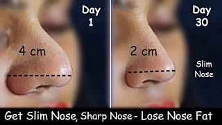 Get Slim Nose  Lose Nose Fat  Nose Reshaping  No Surgery  Nose Slimming Sharp Nose Exercise [upl. by Gardia]