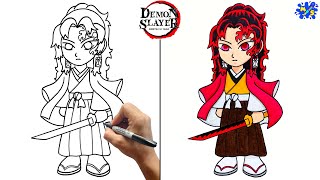 Yoriichi Drawing Full Body  How to Draw Yoriichi Tsugikuni  Easy Step by Step [upl. by Elladine]