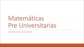 PDF Matemáticas Preuniversitarias Efraín Soto Aprende Matemáticas [upl. by Manson]