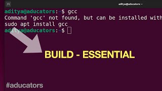 SOLVED Command gcc not found  Build Essential ✅ GCC ❌ [upl. by Sandye]