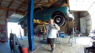 Brians Budget Garage  1950 Pontiac transmission removal [upl. by Aissela]