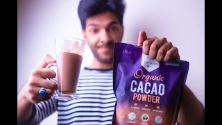 CACAO POWDER HOT CHOCOLATE RECIPE  HEALTH BENEFITS OF CACAO POWDER  ORGANIC RAW CACAO POWDER [upl. by Aidnac]