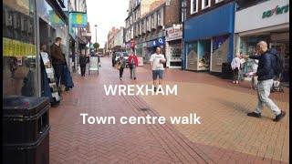 Walking Around WREXHAM Town Centre  Markets Shops Pubs Etc [upl. by Yelsnik]