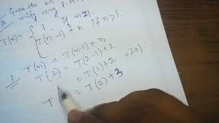 Substitution Method  Recurrence Relations ENGLISH [upl. by Trbor]