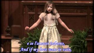 O Mio Babbino Caro by Jackie Evancho with lyrics and English translation [upl. by Ahsyat]