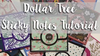 Dollar Tree Sticky Note Holder Tutorial ⭐️ [upl. by Odlamur285]