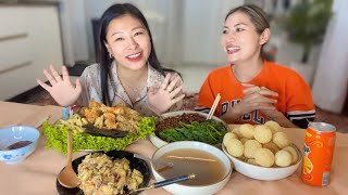 Naga Girls Mukbang Behind the scenes🤣 onennentyvlogs Ft naganunavlogs [upl. by Nauaj336]