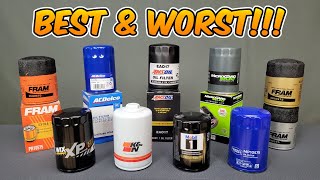 TEN oil filters compared  BEST amp WORST Cutups include WIX KampN AMSOIL Mobil1 more [upl. by Coats]