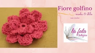 Tutorial fiore uncinetto flower crochet [upl. by Aeneas89]