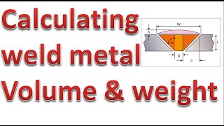 Calculating piping weld metal volume and weight  V butt weld joints [upl. by Damalus]