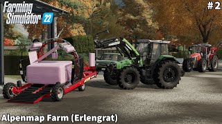 Wrapping Grass Bales Fertilizing Grass Field Making Hay│Alpenmap  Erlengrat│FS 22│Timelapse2 [upl. by Armin]