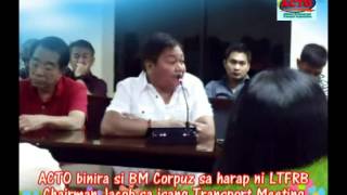 ACTO BINIRA SI BOARD MEMBER CORPUZ SA HARAP NI LTFRB CHAIRMAN JACOB [upl. by Ehcrop]