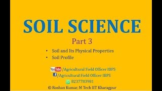 Soil Science Lesson 3 Soil and its physical properties Part 310 [upl. by Boorman]