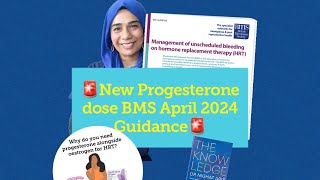 🚨updated BMS Guidance on Progesterone dosing April 2024🚨 [upl. by Nitsrik]