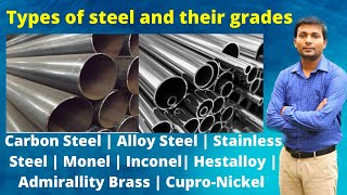 Types of steel and their grades  Carbon steel Alloy steel stainless steel Duplex SS  Hindi [upl. by Alfredo]