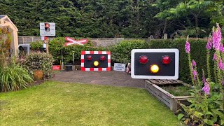 Level Crossing Wigwags and Miniature Stop Light in the back yard  Hobbyist Project [upl. by Iams955]