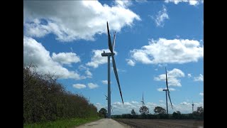 Wind farm Ostenfeld  Winnert  Vestas V136 on 82 m hub height Senvion 36M114 wind turbines part 2 [upl. by Nnylimaj]