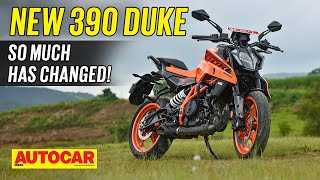 2024 KTM 390 Duke Gen 3 walkaround  Its even got launch control  First Look  Autocar India [upl. by Atteynot]