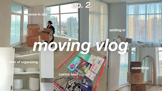 MOVING VLOG move in day unpack amp organize w me settling in apartment updates living alone 📦☁️ [upl. by Hairehcaz]