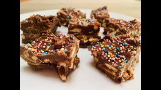 Rocky road recipe with Dutch stroopwafels and pretzels  New recipe [upl. by Somerset]