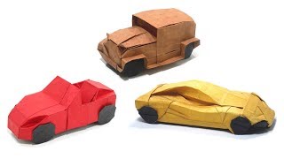 ORIGAMI CARS COMPILATION Time lapse 折り紙 スポーツカー SPORT CAR LAMBORGHINI VINTAGE CAR [upl. by Adniles298]