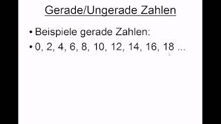 Gerade und ungerade Zahlen [upl. by Leitao]