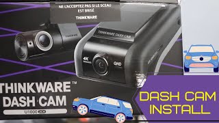 Installing Thinkware U1000 2 Ch 4k Dash Cam [upl. by Duwad]