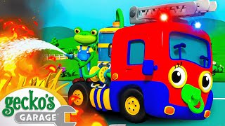 Baby Fire Truck  Gecko 3D  Learning Videos for Kids [upl. by Doowrehs]