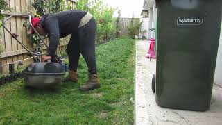 whipper snipper amp mowing backyard LampK MELBOURNE VIC [upl. by Leonteen412]