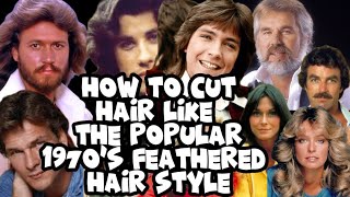 70s Haircut  How to Cut Feathered Hair Tutorial [upl. by Skees739]