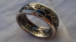 How to Contrast a Silver Coin Ring  Patina Finish [upl. by Namreh]