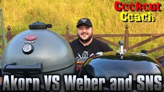 Weber 26 inch Kettle with Slow n Sear VS Char Griller Akorn [upl. by Pierpont]