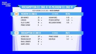 Roehampton CC 2nd XI v Merrow CC 2nd XI [upl. by Behn969]