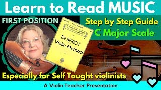 De Bériot Violin Method  C Major Scale  Learn to Read Violin Notes [upl. by Einneg]