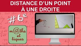 Mesurer la distance dun point à une droite  Sixième [upl. by Leahsim]