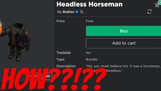 Headless was free Roblox [upl. by Felicdad]