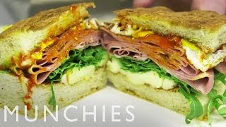 How to Mortadella Sandwich with Michael White [upl. by Latimer189]