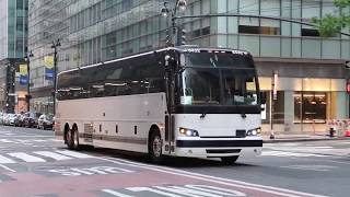 2020 Prevost X345 Commuter Coach 6432 Test Bus on the streets of NYC [upl. by Tessie]