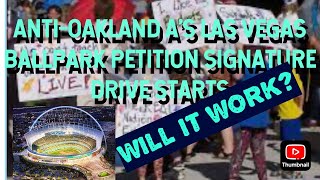 Will Schools Not Stadiums AntiOakland As Las Vegas Ballpark Petition Stop 120 Million Bond Issue [upl. by Aenal385]